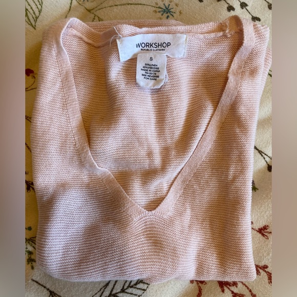 Workshop Republic Clothing Co. SMALL • Pink vest top • LINEN blend • summery 🥰 - Picture 5 of 8